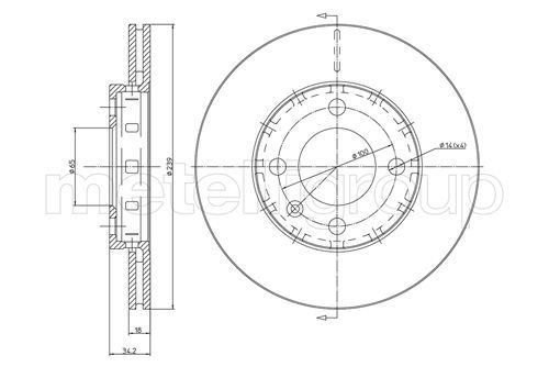 Тормозной диск METELLI 230372