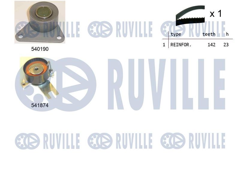 Комплект ремня ГРМ RUVILLE 550365