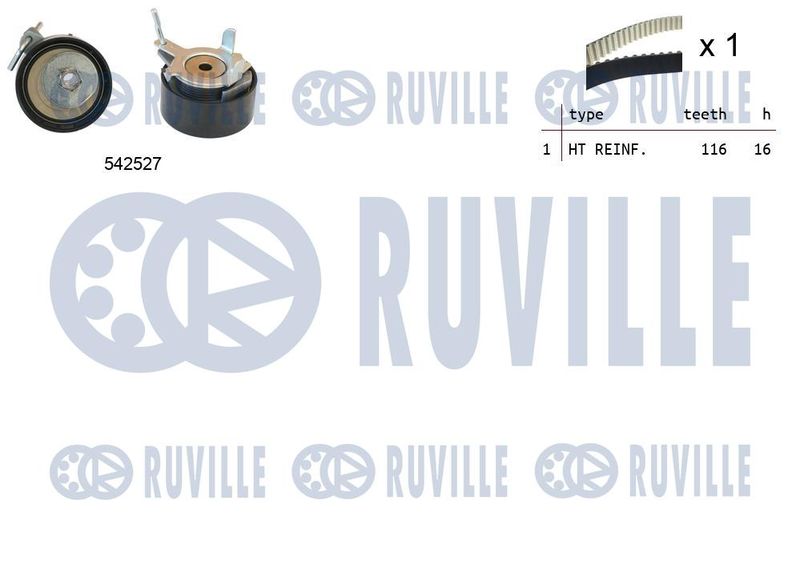Комплект ремня ГРМ RUVILLE 550372