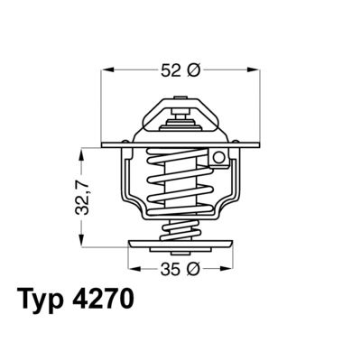 Термостат, охлаждающая жидкость BorgWarner 427092D