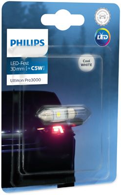Лампа накаливания, фонарь освещения номерного знака PHILIPS 11860U30CWB1