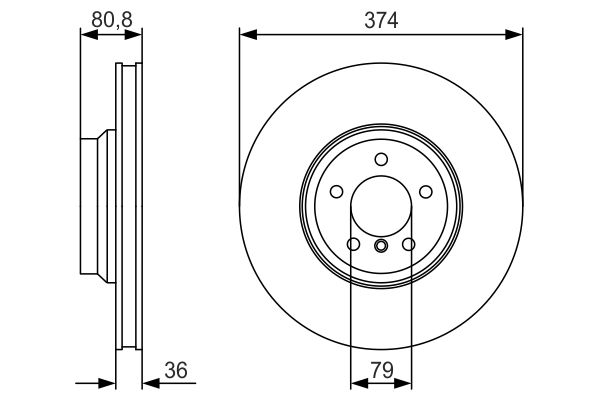 Тормозной диск BOSCH 0986479R35