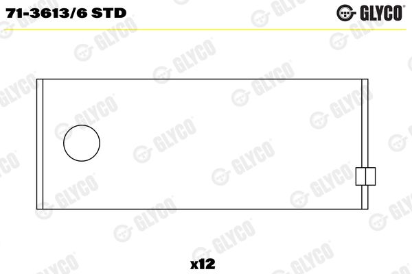Шатунный подшипник GLYCO 7136136STD