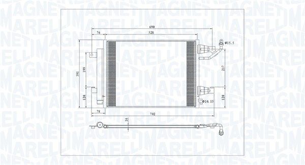 Конденсатор, кондиционер MAGNETI MARELLI 350203792000