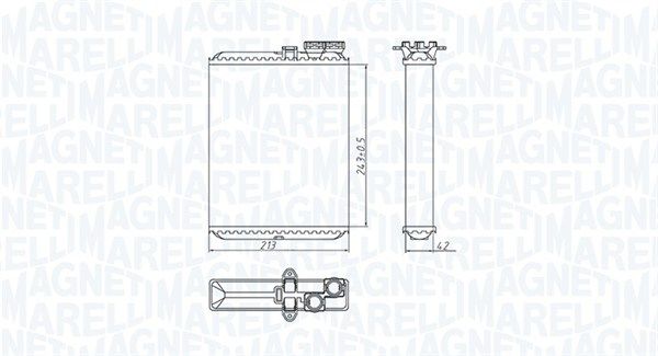 Теплообменник, отопление салона MAGNETI MARELLI 350218427000