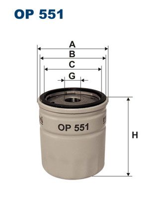 Масляный фильтр FILTRON OP551