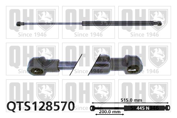 Газовая пружина, крышка багажник QUINTON HAZELL QTS128570