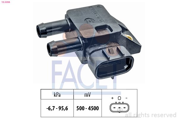 Датчик, давление выхлопных газов FACET 103308