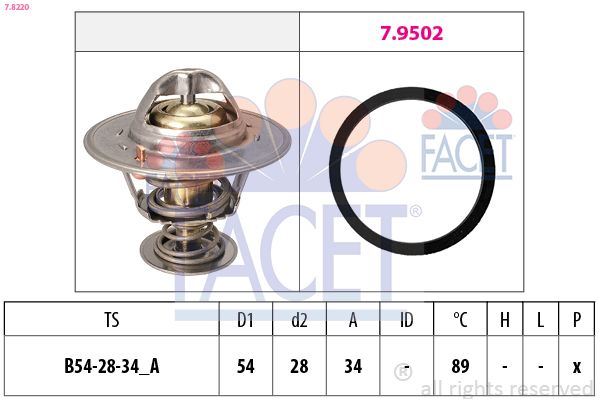 Термостат, охлаждающая жидкость FACET 78220