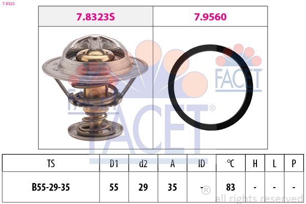 Термостат, охлаждающая жидкость FACET 78323