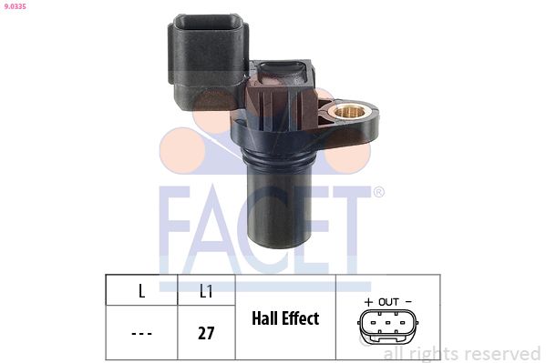 Датчик, число оборотов двигателя FACET 90335