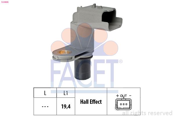 Датчик, число оборотов двигателя FACET 90468