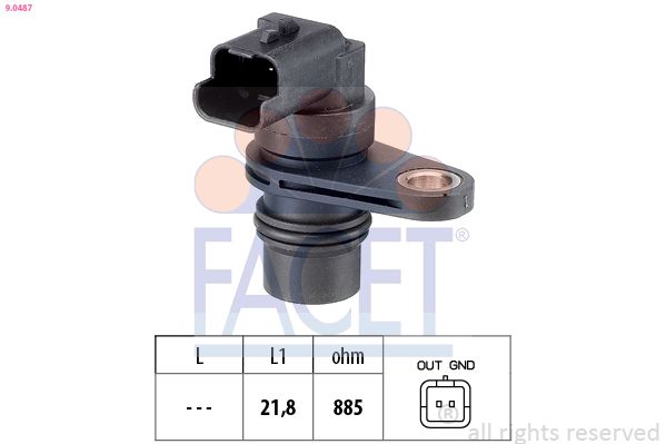 Датчик, число оборотов двигателя FACET 90487
