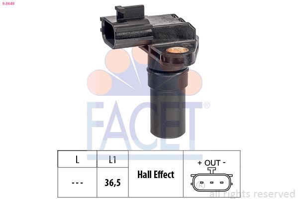 Датчик, число оборотов двигателя FACET 90649