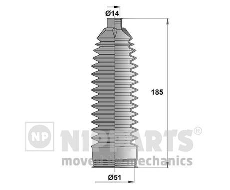 Комплект пыльника, рулевое управление NIPPARTS N2843025