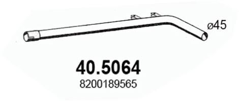 Труба выхлопного газа ASSO 405064