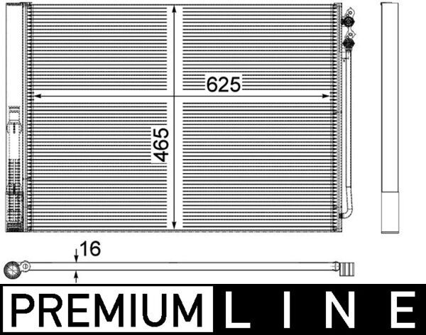 Конденсатор, кондиционер MAHLE AC567000P