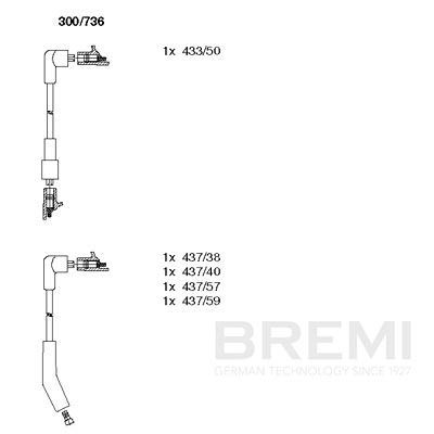 Комплект проводов зажигания BREMI 300736