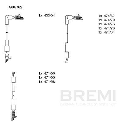 Комплект проводов зажигания BREMI 300762