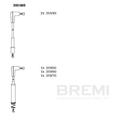 Комплект проводов зажигания BREMI 300869