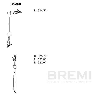 Комплект проводов зажигания BREMI 300958