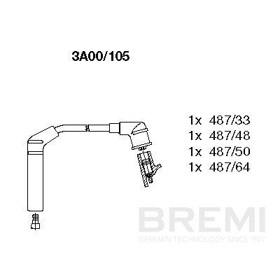 Комплект проводов зажигания BREMI 3A00105