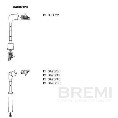 Комплект проводов зажигания BREMI 3A00129