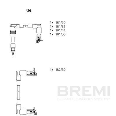 Комплект проводов зажигания BREMI 426