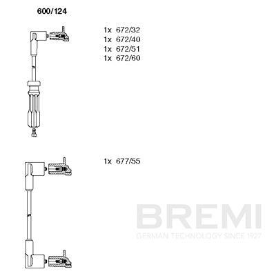 Комплект проводов зажигания BREMI 600124