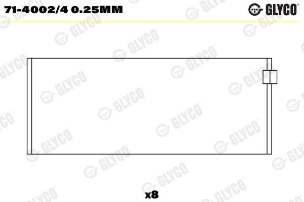 Шатунный подшипник GLYCO 7140024025MM