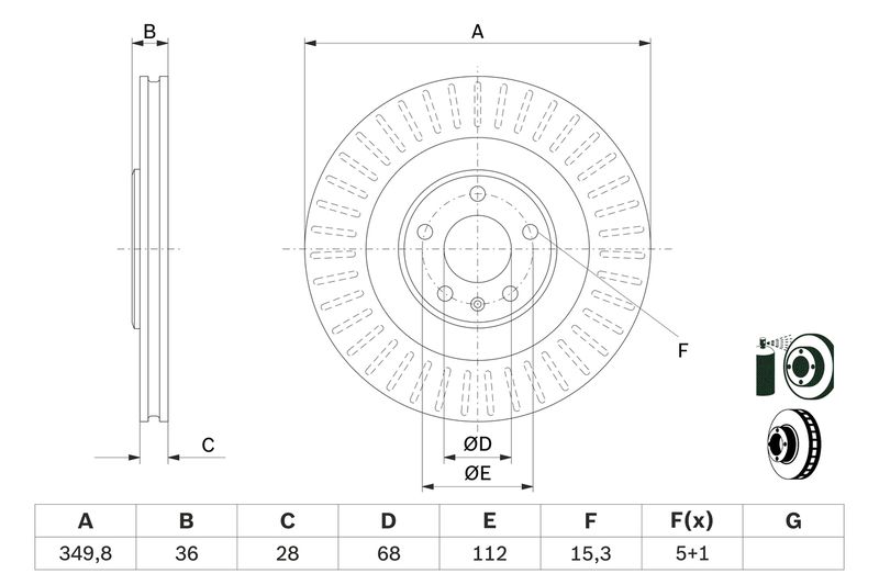 Тормозной диск BOSCH 0986479E41