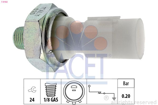 Датчик давления масла FACET 70182