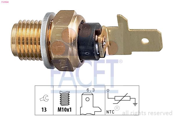 Датчик, температура масла FACET 73154