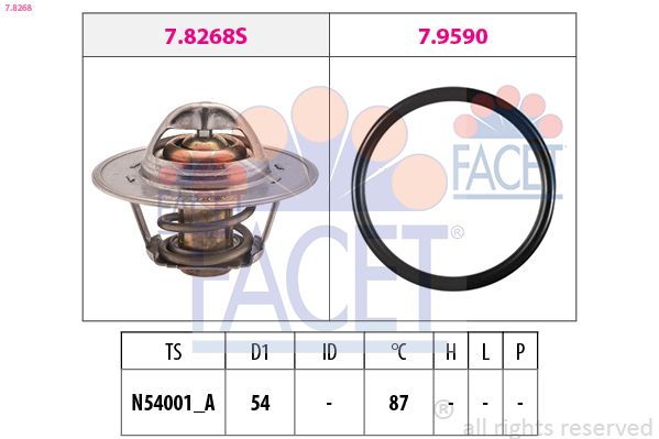 Термостат, охлаждающая жидкость FACET 78268