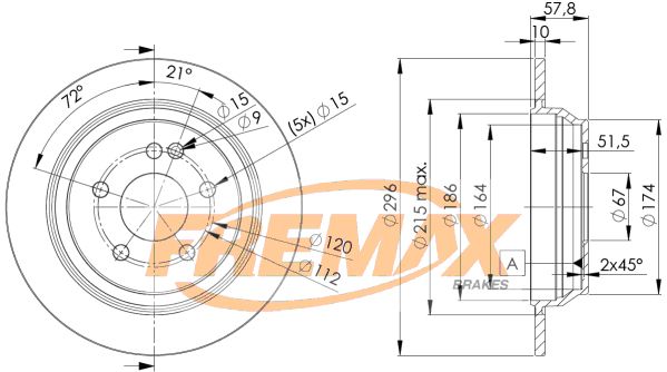 Тормозной диск FREMAX BD0416