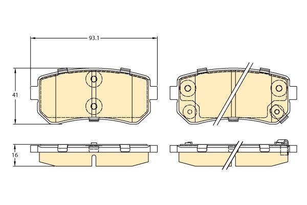 Комплект тормозных колодок, дисковый тормоз GIRLING 6134219