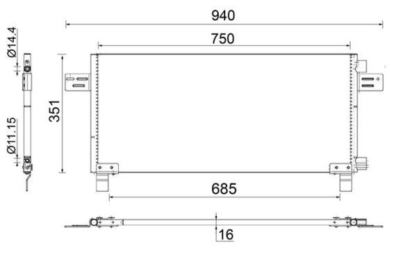 Конденсатор, кондиционер MAHLE AC282000S