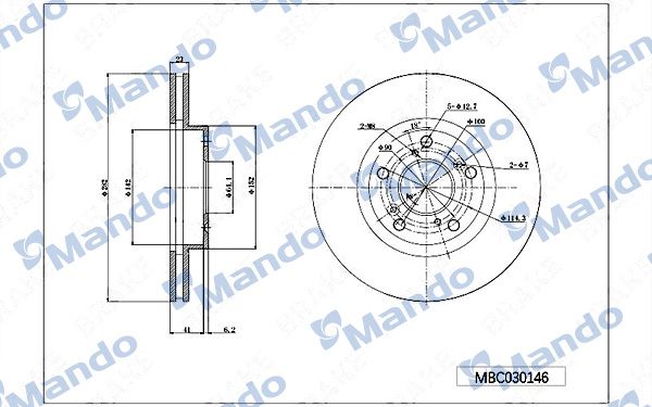 Тормозной диск MANDO MBC030146