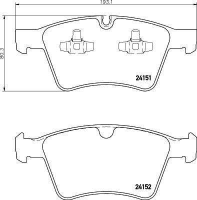 Комплект тормозных колодок, дисковый тормоз PAGID 8DB355014191