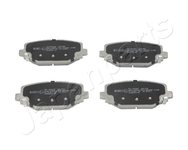 Комплект тормозных колодок, дисковый тормоз JAPANPARTS PP908AF