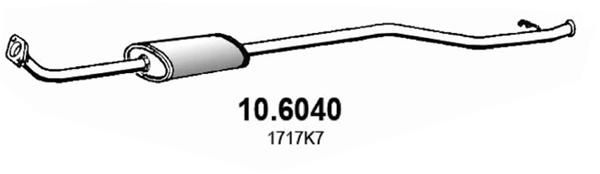 Средний глушитель выхлопных газов ASSO 106040