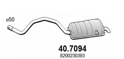 Глушитель выхлопных газов конечный ASSO 407094