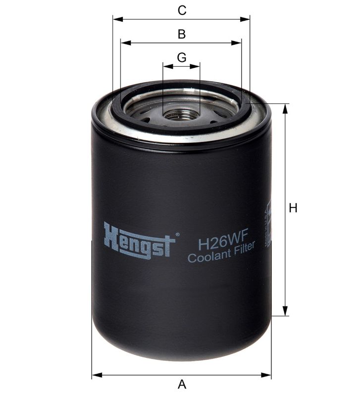 Фильтр охлаждающей жидкости HENGST H26WF