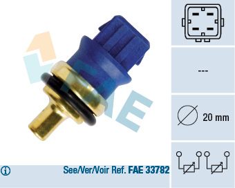 Датчик, температура охлаждающей жидкости FAE 33780