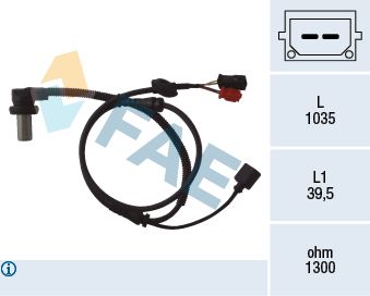 Датчик, частота вращения колеса FAE 78059