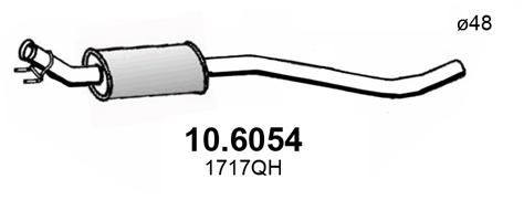 Средний глушитель выхлопных газов ASSO 106054