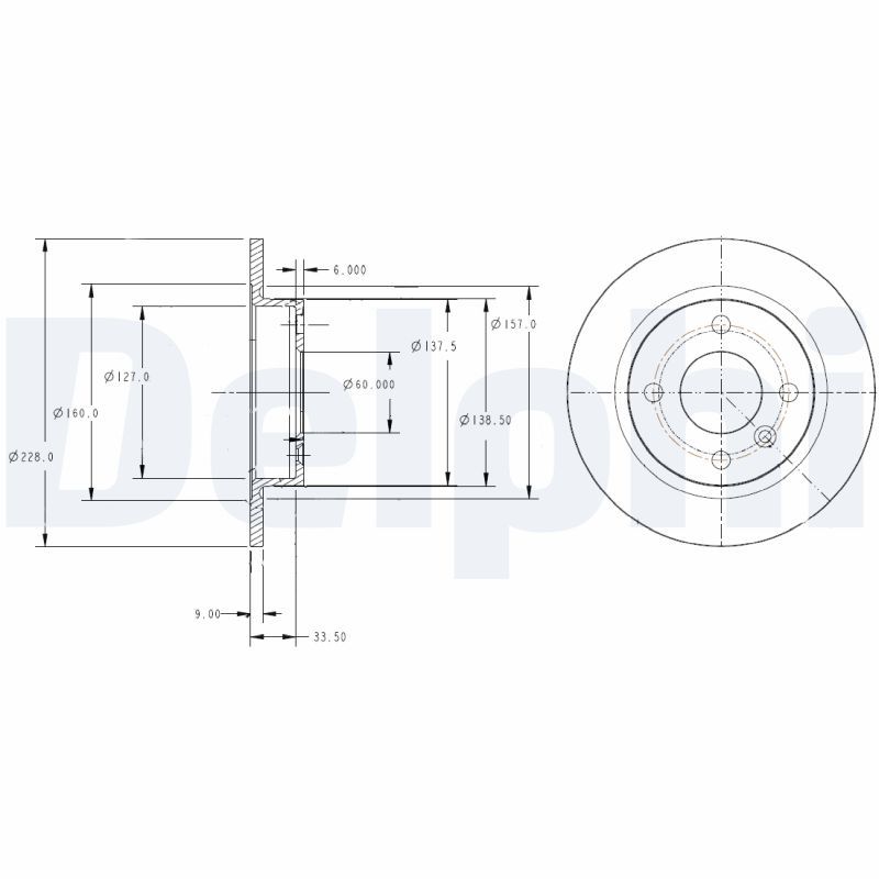 Тормозной диск DELPHI BG2732