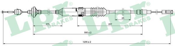 Трос, управление сцеплением LPR C0135C
