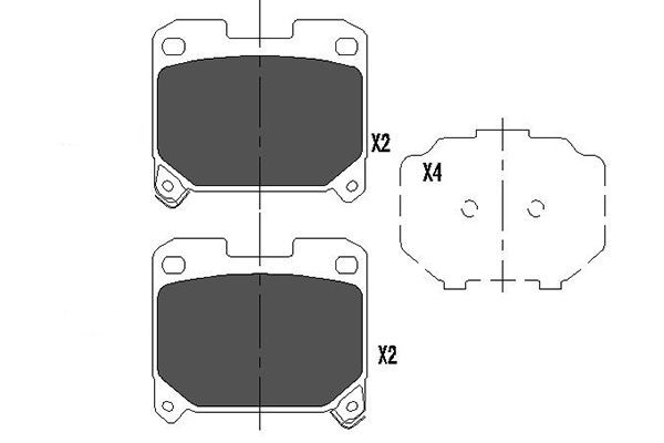Комплект тормозных колодок, дисковый тормоз KAVO PARTS KBP9063