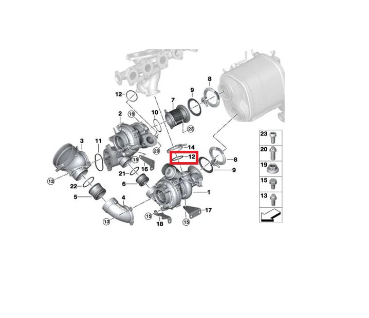 Dichtung Abgaskrummer/Turbolader
 BMW 11658475299